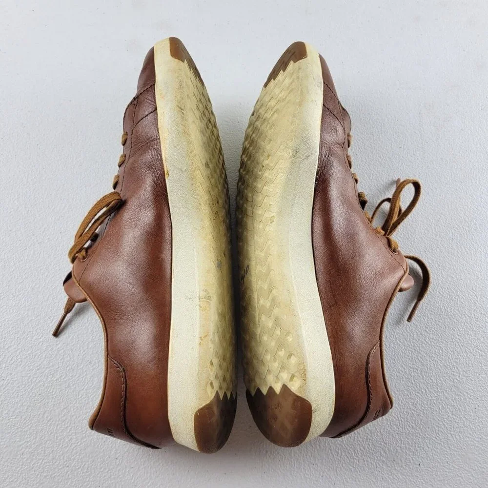 Cole Haan Grandpro  Tennis Sneaker Lace Up Low TopLeather Shoes 10.5 M Men Brown